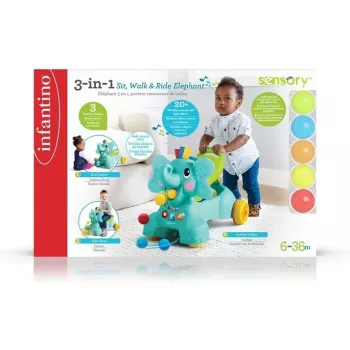 B-KIDS 3-in-1 sedací, chodiací a jazdiaci slon od Infantino
