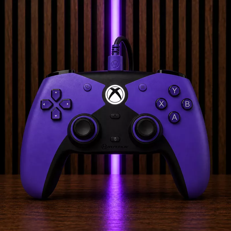 Hyperkin Competitor káblový ovládač pre Xbox Series X|S, Xbox One & PC - fialový