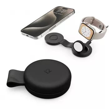 Twelve South ButterFly SE 2-in-1 Qi2 MagSafe nabíjačka pre iPhone a Apple Watch, čierna