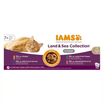 IAMS Delights Senior Land & Sea Collection v omáčke 12x85g