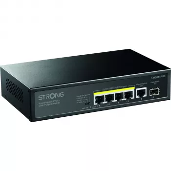 Strong SW5011POE+ 8-portový Gigabit PoE+ switch, 120W budget, kovový, bez ventilátora
