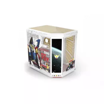 HYTE Y70 Touch Infinite Gundam Wing Edition Mid-Tower skriňa, dvojité tvrdené sklo, 4K dotykový displej, biela