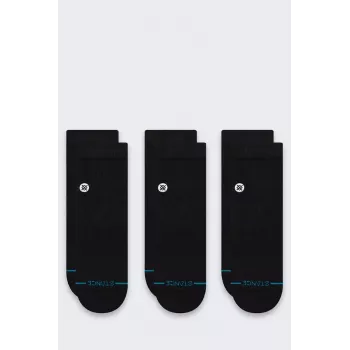 Stance Icon Quarter ponožky balenie 3 ks - čierna