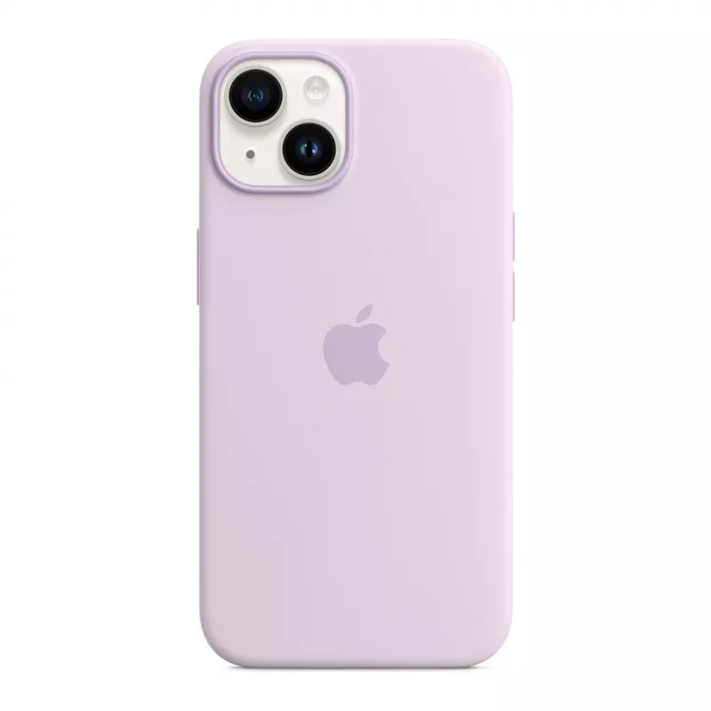 Apple iPhone 14 silikónové puzdro s MagSafe - fialová (MPRY3ZM/A)