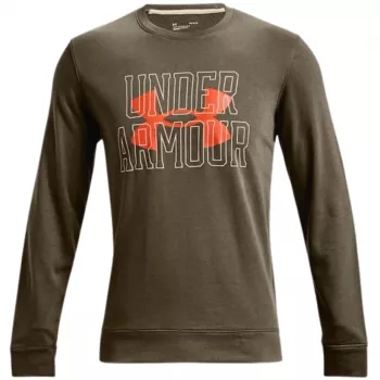 Under Armour UA Rival Terry Logo Crew pánska mikina lesná zelená