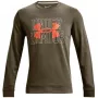 Under Armour UA Rival Terry Logo Crew pánska mikina lesná zelená