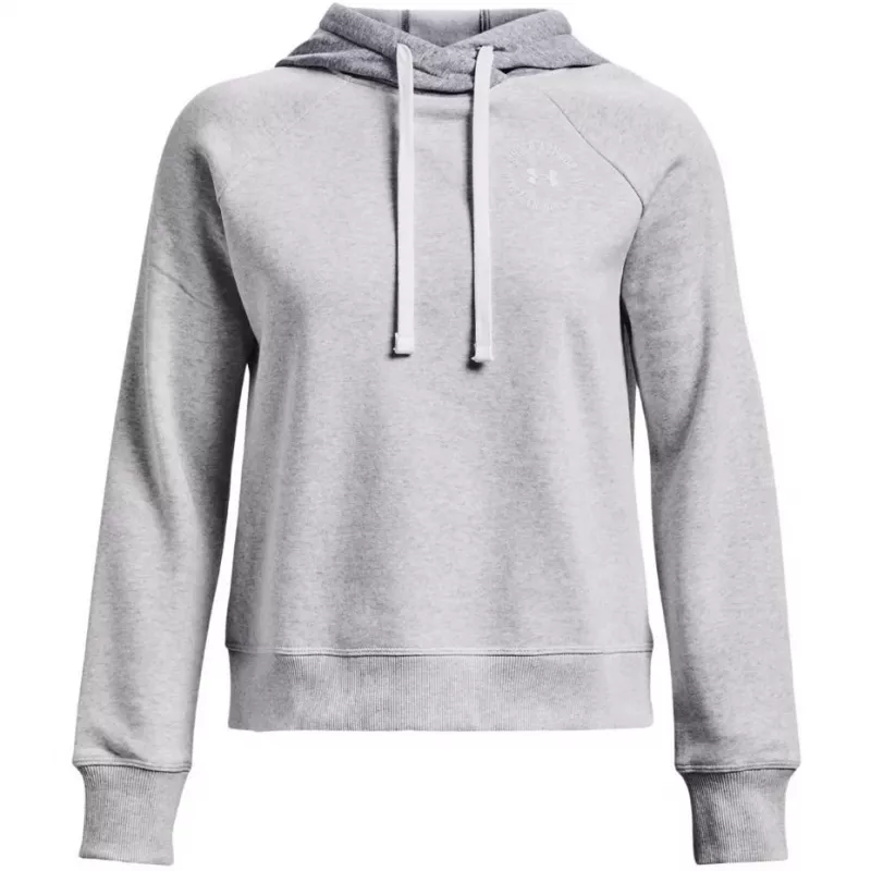 Under Armour dámska Rival Fleece Colourblock Hoodie Mod Gray/biela