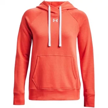 Under Armour dámska Rival Fleece HB mikina s kapucňou Phoenix Fire/biela 1356317 877