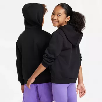 Nike Sportswear Club Fleece detská mikina s kapucňou čierna FD3004-010 veľkosť S