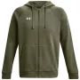 Under Armour pánska mikina s kapucňou na zips Rival Fleece Khaki 1379767 390