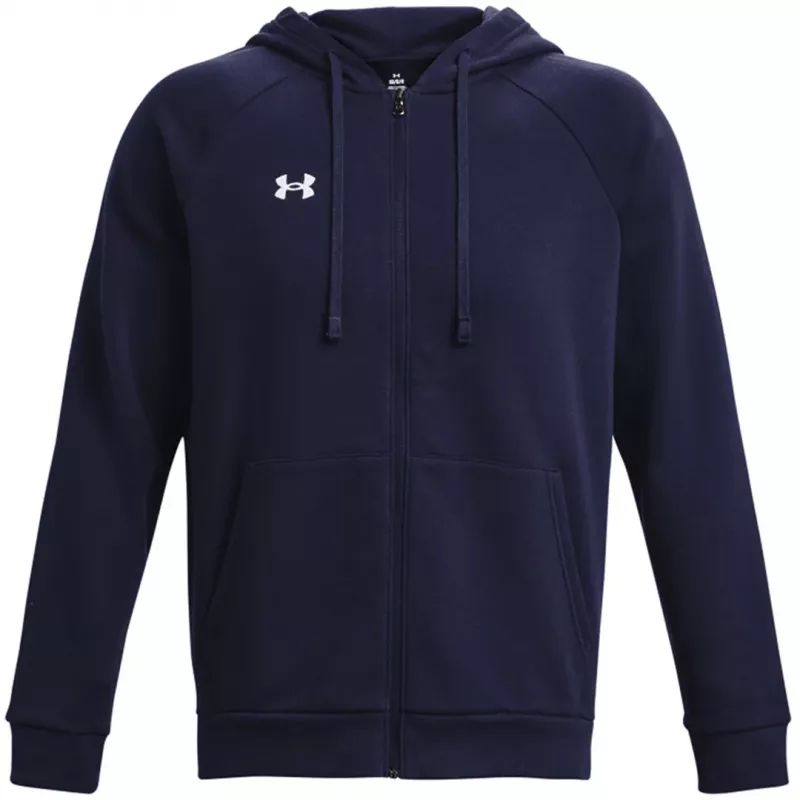 Under Armour pánska mikina s kapucňou na zips Rival Fleece tmavomodrá