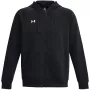 Under Armour pánska mikina s kapucňou na zips Rival Fleece čierna 1379767 001