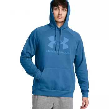Under Armour Rival Fleece Logo HD pánska mikina s kapucňou Academy Blue M