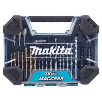 Makita E-22573 38-dielna sada vrtákov a bitov do skrutkovača s HSS-G, vrtákmi do dreva a kameňa