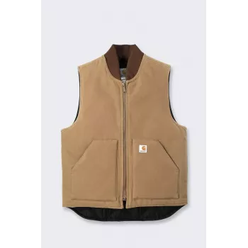 Carhartt pánske V01 Firm Duck izolovaná vesta, Carhartt hnedá