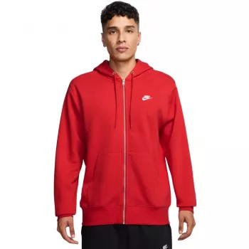Nike Club BB mikina s celým zipsom a kapucňou pánska University Red FN3861 657 veľkosť L