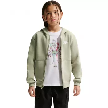 Nike Sportswear Club Fleece detská kapucňová mikina v Barely Green, L