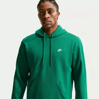 Nike Club Fleece pánska kapucňová mikina malachitovo zelená veľkosť S