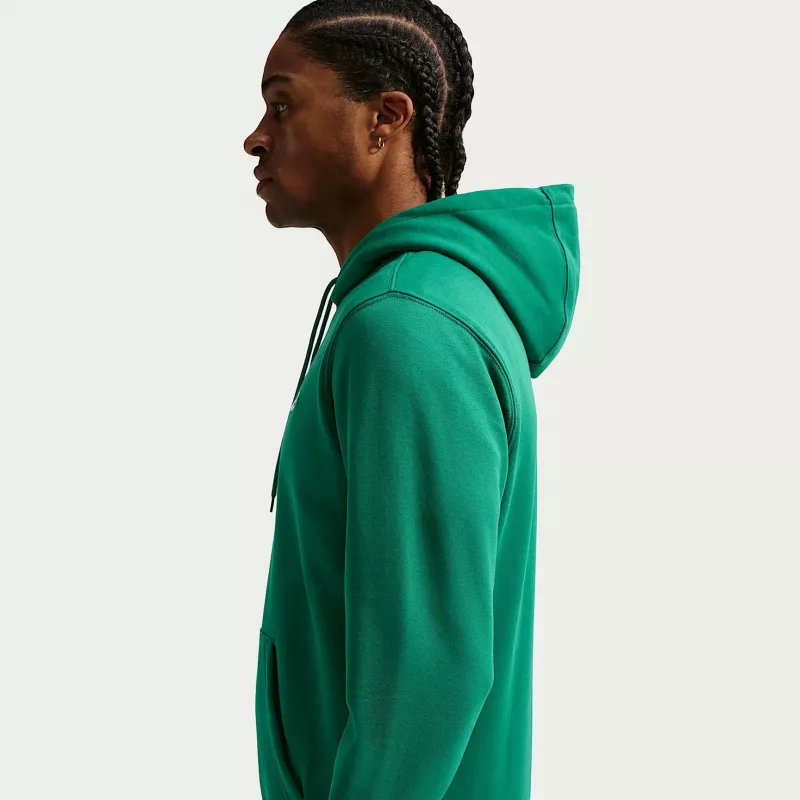 Nike Club Fleece pánska kapucňová mikina malachitovo zelená veľkosť S