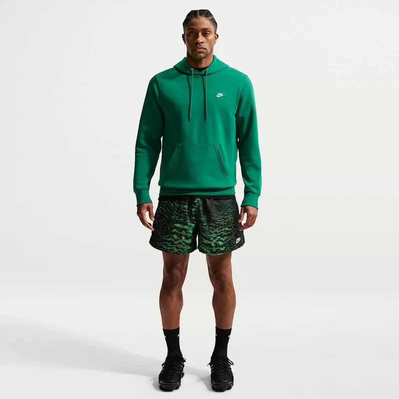 Nike Club Fleece pánska kapucňová mikina malachitovo zelená veľkosť S