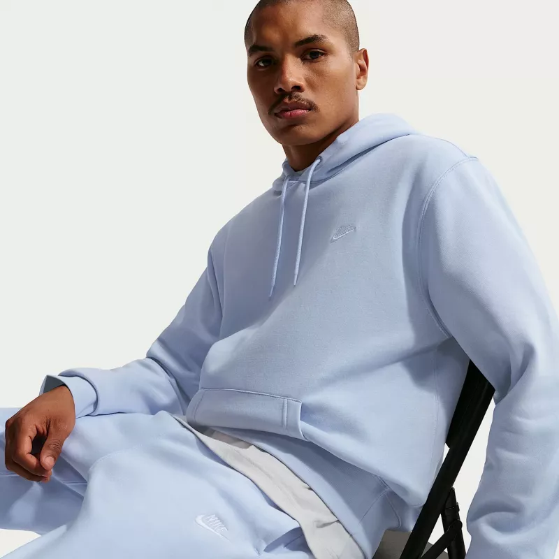 Nike Club Fleece pánska kapucňová mikina Baltic Blue FN3859-407 veľkosť L