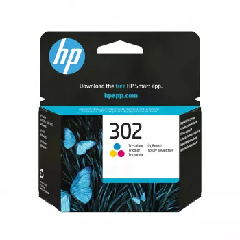 HP 302 Originálna atramentová kazeta, trojfarebná (Cyan, Magenta, Yellow) - štandardná výťažnosť
