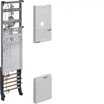 Hager univers Z kompletné pole elektromerov ZH3EL27T, BKE-I, 1050mm, 1-pole, 3 PLE, 63A, predkonfigurované
