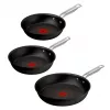 Tefal Experience hliníková sada panvíc, 3-dielna, čierna, 20/24/28 cm