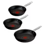 Hliníková súprava panvíc Tefal Experience, 3-dielna, čierna, 20/24/28 cm