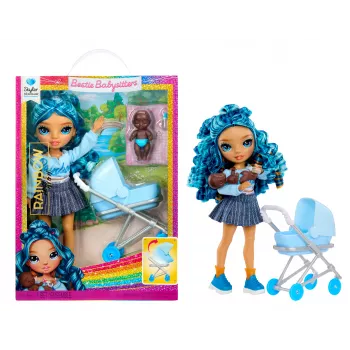 Rainbow High Jr. High Bestie Babysitters - Skyler Bradshaw módna bábika so šteniatkom a doplnkami