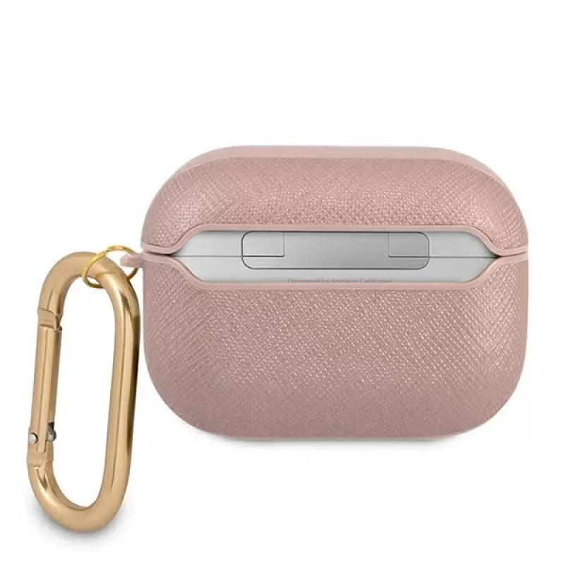 GUESS GUAPSASMP AirPods Pro puzdro Saffiano Script Metal Collection ružová