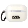 Karl Lagerfeld puzdro na AirPods Pro priehľadné s Karl hlavou silueta