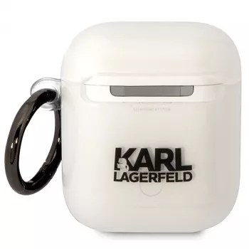 Karl Lagerfeld KLA2HNCHTCT puzdro na AirPods 1/2 priehľadné Ikonik Choupette