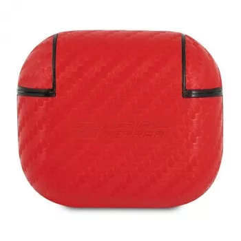 Ferrari FESA3CARE On Track puzdro na AirPods 3 červené PU karbón