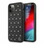Mercedes-Benz iPhone 12 Pro Max tvrdé puzdro strieborný vzor hviezd čierne