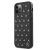 Mercedes-Benz iPhone 12 Pro Max tvrdé puzdro strieborný vzor hviezd čierne