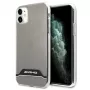 AMG AMHCN61TCBW tvrdé puzdro na iPhone 11 / XR 6,1 palca – priehľadné s elektroplátovanou čiernou & bielou