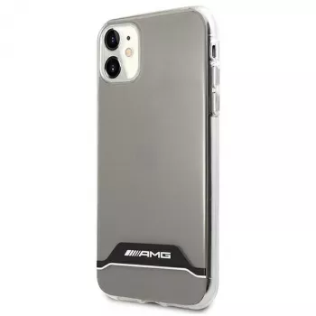 AMG AMHCN61TCBW tvrdé puzdro na iPhone 11 / XR 6,1 palca – priehľadné s elektroplátovanou čiernou & bielou