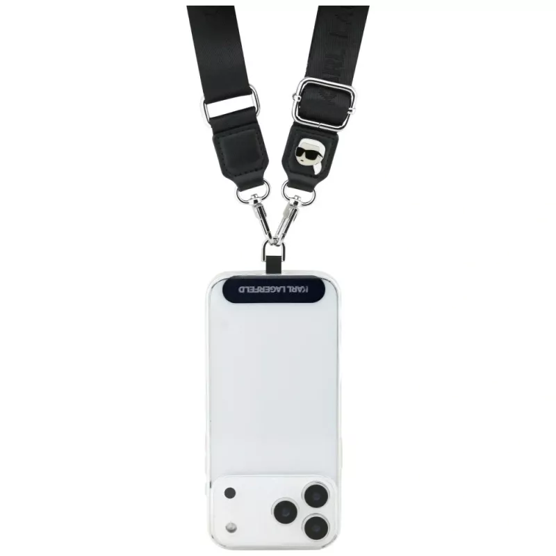 Karl Lagerfeld univerzálny strap tether patch Karl Metal Logo čierny
