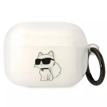 Karl Lagerfeld KLAPHNCHTCT puzdro na AirPods Pro priehľadné Ikonik Choupette