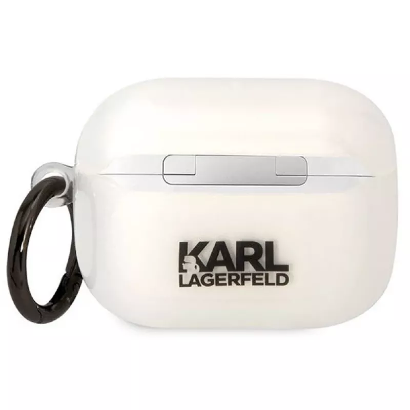Karl Lagerfeld KLAPHNCHTCT puzdro na AirPods Pro priehľadné Ikonik Choupette