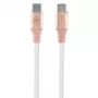 GUESS GUCCLALRGDP USB-C na USB-C rýchlonabíjací kábel 1,5 m ružový s reliéfnym logom