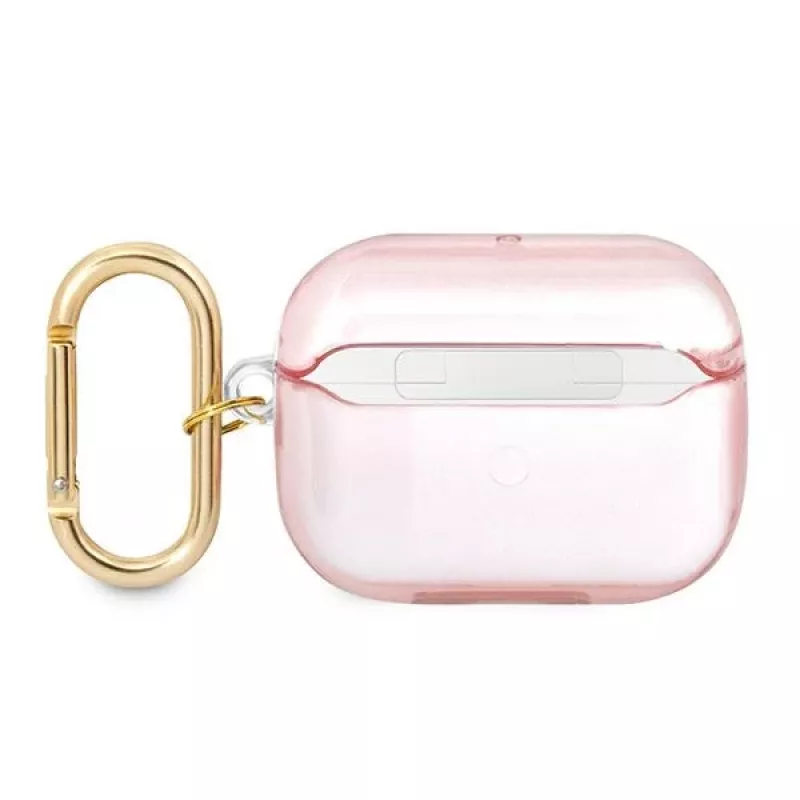 GUESS puzdro na AirPods Pro s popruhom ružové Strap Collection