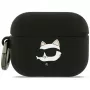 Karl Lagerfeld silikónové puzdro Choupette Head 3D pre AirPods Pro 3 - čierna