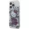 Hello Kitty HKHCP14LHDGPHT iPhone 14 Pro tvrdé puzdro IML Kitty On Bricks Graffiti - biela