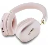 GUESS PU koža 4G Triangle Logo Bluetooth stereo slúchadlá ružová
