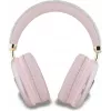GUESS PU koža 4G Triangle Logo Bluetooth stereo slúchadlá ružová