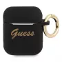Guess GUA2SSSK puzdro pre AirPods 1/2 čierna silikón Vintage Script