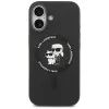 Karl Lagerfeld silikónové Karl & Choupette Ring MagSafe puzdro pre iPhone 17 - čierna