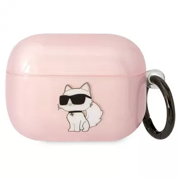Karl Lagerfeld KLAPHNCHTCP puzdro pre AirPods Pro ružová Ikonik Choupette